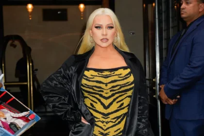 Christina Aguilera’s Micro-Miniskirt Looks Like a Blingy Birkin Bag