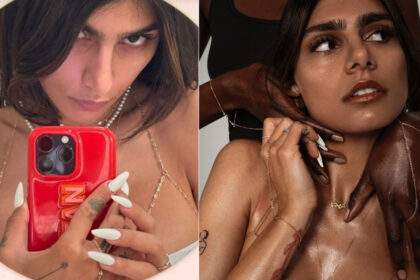 Mia Khalifa shows off stunning curves modelling new jewelry line in skimpy lingerie