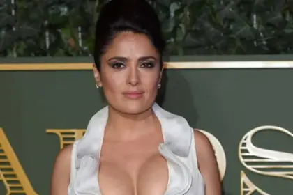 Salma Hayek is glowing with sun-kissed appearance as she enjoys vacation with rarely-seen stepson