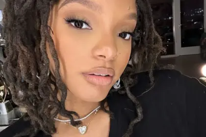 Halle Bailey showcases toned legs in latex boots in revealing new snap