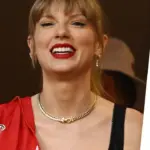 Taylor Swift can’t contain her excitement as she watches beau Travis Kelce play against Denver Broncos