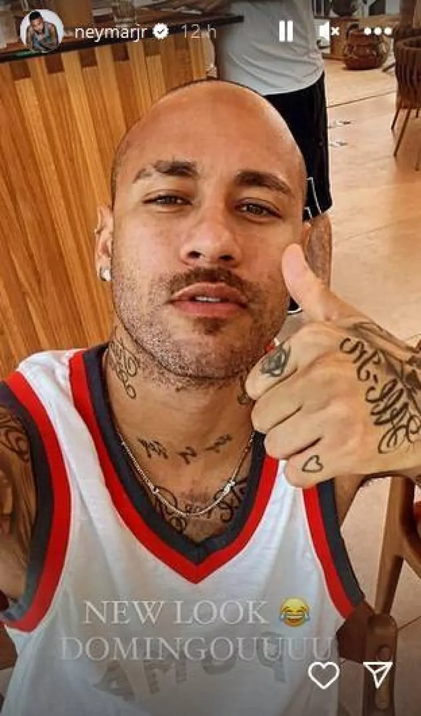 Neymar shaves his head: The footballer’s new look shocks social media