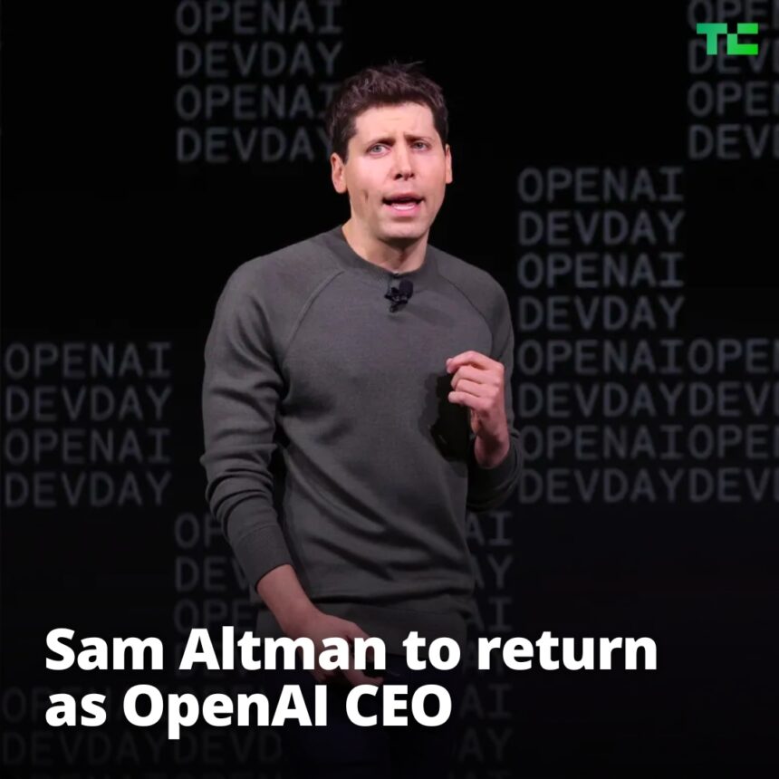 OpenAI Welcomes Back Sam Altman as CEO, Charting a New Course for ChatGPT and Beyond