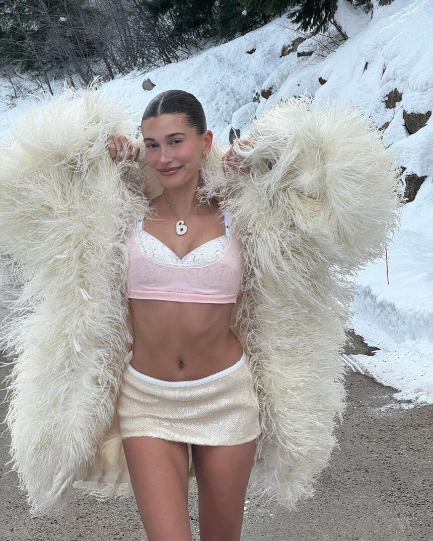 Justin Bieber Gets Hot and Bothered by Wife Hailey’s Lingerie-Clad Snowy Shoot, See His Hilarious Reaction