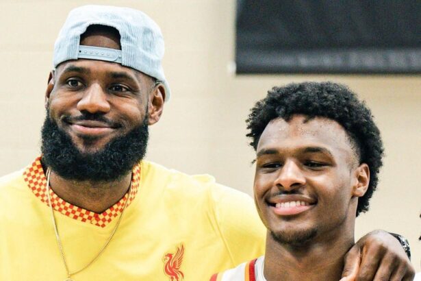 LeBron James watches his son Bronny James make his USC basketball debut after a cardiac arrest