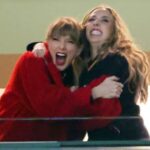 Taylor Swift and Brittany Mahomes attend the Packers-Chiefs football game