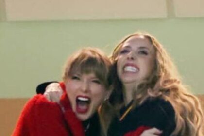 Taylor Swift and Brittany Mahomes attend the Packers-Chiefs football game